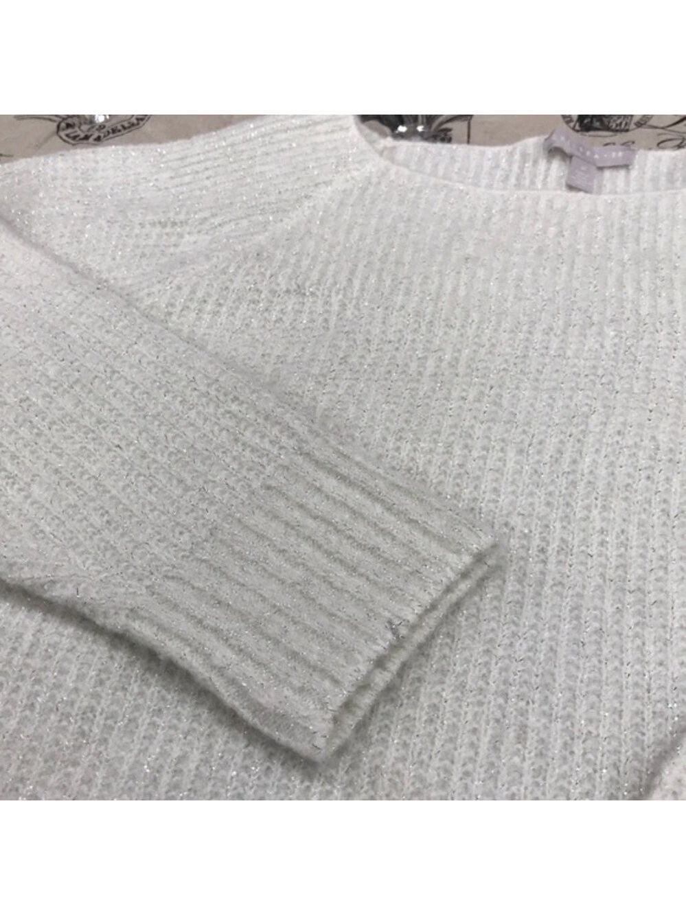 CHELSEA28 Rib Metallic Sweater - Picture 4 of 7